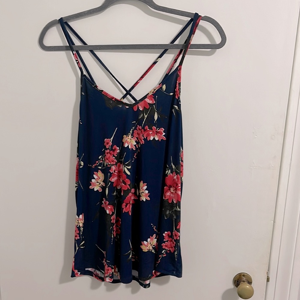 Brand new large, floral tank top